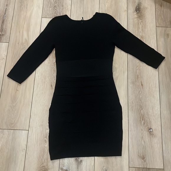 Size L NWT Guess Bodycon Sweater Dress with Sheer Panels - Picture 3 of 5